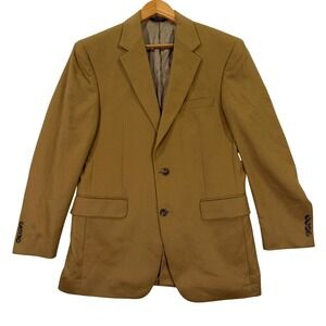 Jos A Bank Mens 40R Classic Fit Sport Coat Camel Tan Cashmere Blazer Stretch